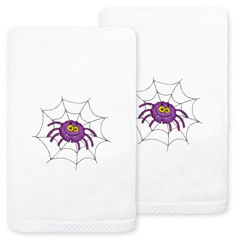 2pc Spider Hand Towel Set White - Linum Home Textiles, 1 of 5