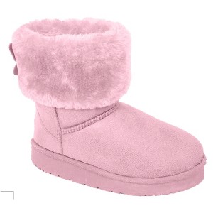 bebe Toddler Girls' Winter Boots - Snow Boots with Faux Fur Cuff, Butterfly Detail, and Cozy Shoes for Little Kid - 1 of 4