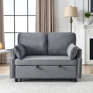 NicBex Convertible Sleeper Chair,Pull-out Sofa Bed with 2 Seat/3 Seat,Couches with Modern Design for Living Room,Gray/Beige/Green - 1 of 4