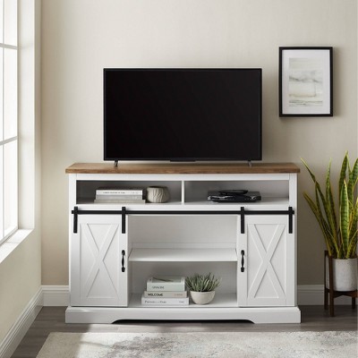 target white entertainment center