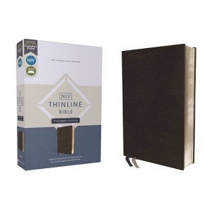Niv, Thinline Bible, Passaggio Setting, Leathersoft, Black, Red Letter, Comfort Print - by  Zondervan (Leather Bound) - 1 of 1