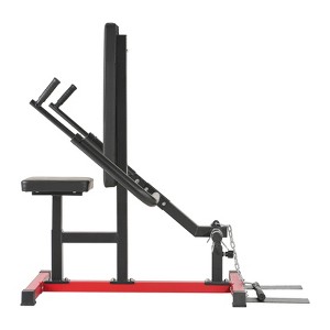 VEVOR Seated Dip Machine, Tricep Bicep Press Down Machine with Cable Bar, Adjustable Seat, and Backrest, Hold up to 450LBS, Black - 1 of 4
