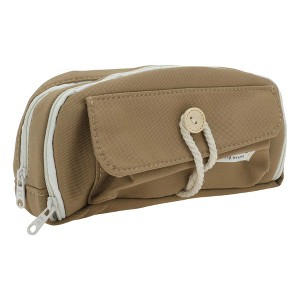 Unique Bargains Pencil Case Large Capacity Buttons Design for Office Organizer - 1 of 4