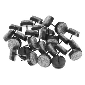 Unique Bargains Heavy Thickening Nail-on Furniture Felt Pads Black - 1 of 4