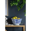 Dexmalle Ren Blue and White Centerpiece Decorative Bowl - 3 of 4