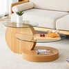 Dexmalle Modern and Practical Double-Deck Round Table - 3 of 4