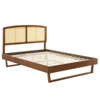 Modway Sierra Cane and Wood Full Platform Bed With Angular Legs - 2 of 4