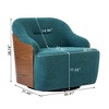DYHOME 30.3" W Swivel Barrel Chair, Boucle Upholstered Accent Chair, No Assembly Required (Set of 2) - 3 of 4