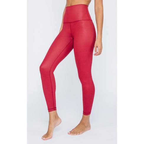 Yogalicious - Women's Lux High Waist 7/8 Ankle Legging - Rustic Cognac - X  Small