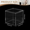Unique Bargains Acrylic Cube Storage Collectible Display Boxes 2 Pcs Clear - 2 of 4