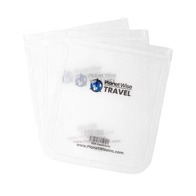 Planet Wise Leak-Proof Quart Bag 3-Pack - Clear