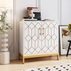 Doors and Shelves for Kitchen  Modern Rattan Storage Cabinet ,  Dining Room - 3 of 4