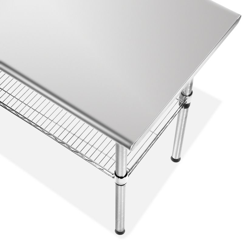 GRIDMANN 49 x 24" Stainless Steel Table with Wire Undershelf, NSF Commercial Kitchen Work & Prep Table for Restaurant and Home, 3 of 8