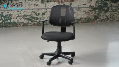 ErgoComfort High-Back Black Mesh Swivel Task Chair with Lumbar Support
