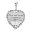 Black Bow Jewelry 14k White Gold 50th Anniversary Heart Pendant, 20mm - 3 of 4