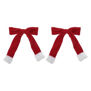 Unique Bargains Christmas Bow Hair Clips 7.87"x5.91" 2 Pcs - 1 of 4