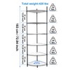 BDELITE 6 Tier Shelf Corner Wire Shelf for Bathroom, Living Room, Kitchen-18*18*72 Inch, Black - 2 of 4