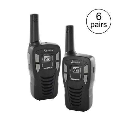 Cobra 16-Mile 22-Channel FRS/ GMRS Walkie Talkie 2-Way Radios | CX112 (6 Pairs)