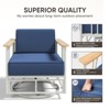 Belord Small Patio Furniture Set with 6" Thick Seat Cushion, Metal Outdoor Swivel Glider Chairs Set of 2 with Side Table, Comfort Thick Foam Cushion - 4 of 4