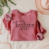 Simply Sage Market Teaching Is A Work Of Heart Lightweight Garment Dyed Sweatshirt - 3 of 4