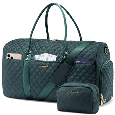 Travel Duffle Bag,Carry on Overnight Bag with Shoe Compartment,Weekender Bags for Women with Toiletry Bag