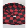 Women's Dark Red And Black Check Fleece Plaid 3-Piece gloves scarf Hat Winter Set - image 4 of 4