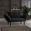 CAVINAS Loveseat Sofa with Sleek Metal Legs, Upholstered 2-Seater Sofa, Modern Futon Couch for Small Apartments, Bedrooms, Cozy Living Rooms - 2 of 4
