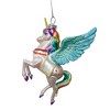 Cute Colorful Unicorn Glass Christmas Ornament with Rainbow Hair| OrnamentallyYou - 4 of 4