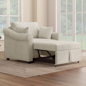 3-in-1 Convertible Sofa Bed, Folding Accent Chair, Pull-Out Sleeper Chair with Adjust Backrest - ModernLuxe - 1 of 4