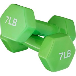Vinyl Coated Dumbbell Set, Hand Weights for Home Gym, Strength Training & Fitness - 1 of 4