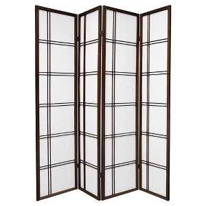 6 ft. Tall Double Cross Shoji Screen 4 Panels - Oriental Furniture - 1 of 1