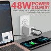 Vena 48W Dual Port USB C + USB-A Wall Charger, (GaN Tech) PD 3.0 Fast Charging Travel Charger For MacBook Air iPad Pro iPhone Galaxy Google Pixel - 3 of 4