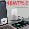 Vena 48W Dual Port USB C + USB-A Wall Charger, (GaN Tech) PD 3.0 Fast Charging Travel Charger For MacBook Air iPad Pro iPhone Galaxy Google Pixel - image 3 of 4