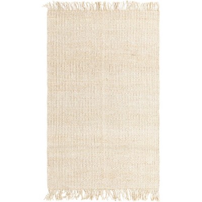 Hand-Woven Chunky Jute Ivory Rug 5' x 8' - Eco-Friendly