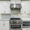 Cobbe Pot Filler Faucet Brushed Gold Wall Mounted Folding Kitchen Mixer Hob Mixer with Double Section Swing Arms - 2 of 4