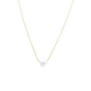 Adornia Tarnish Resistant 14k Gold Plated Freshwater Pearl Chain Necklace - 1 of 3