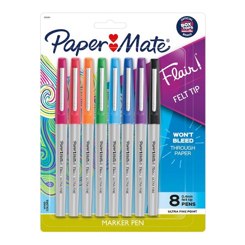 8pk Marker Pens Flair Ultra Fine Tip .4mm Multicolor - PaperMate : Target