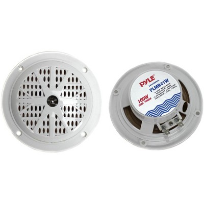 PYLE PLMR41W 4" 100W Marine Dual Cone Waterproof Boat/Marine Car Speakers