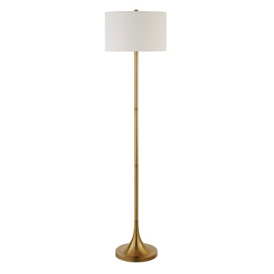 Hudson and Canal 62" Tall Floor Lamp with Drum Fabric Shade