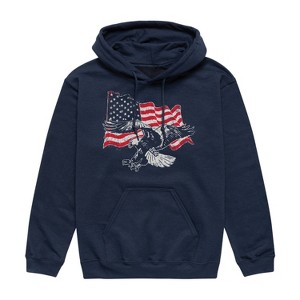 Men's - Instant Message - Eagle Flag Graphic Fleece Pullover Hoodie - 1 of 4