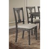 Set of 2 Wallace Side Dining Chair Weathered Blue Washed - Acme Furniture: Splat Back, Linen Upholstery, Rubberwood - 2 of 3