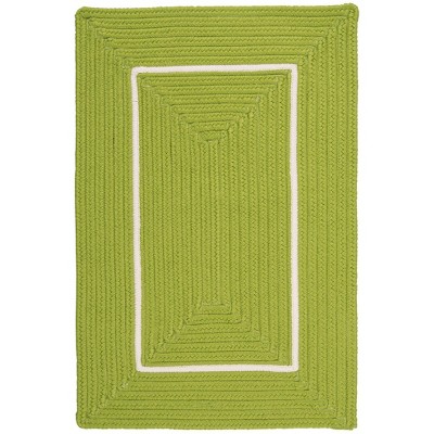 Colonial Mills Doodle Edge FY62 Sample Swatch Area Rug, 14" x 17", Bright Green