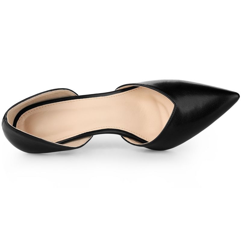 Allegra K Women's Pointy Toe Slip on Stiletto Heel Pump Sandals, 4 of 7