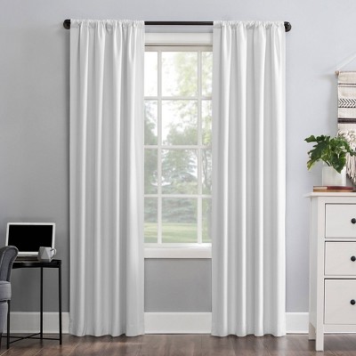 White Thermal Blackout Back Tab Curtain Panel, 40" x 84"