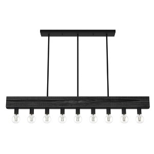 Hunter 4" Donelson Ceiling Light Natural Iron Finish - 9-Light Linear Chandelier for Modern Industrial Spaces - 1 of 4