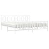vidaXL White King Metal Bed Frame-76"x79.9", Hallmark Steel Construction, Headboard/Footboard Included - 3 of 4