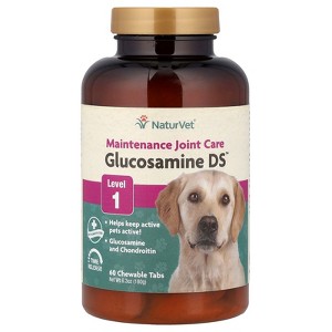 NaturVet Glucosamine DS™, Maintenance Joint Care, Level 1, For Dogs & Cats, 60 Chewable Tabs, 6.3 oz (180 g) - 1 of 4