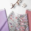 Bacati - Jungle Safari Girls Lilac/Coral Muslin 5 pc Crib Bedding Set with Long Crib Rail Guard Cover - 2 of 4