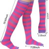 BABYYER Striped Thigh High Socks, Christmas Long Stockings, Leg Warmer and Long Fingerless Gloves Set for Holiday Decorations - 4 of 4