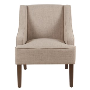 Classic Swoop Arm Accent Chair Tan - Homepop